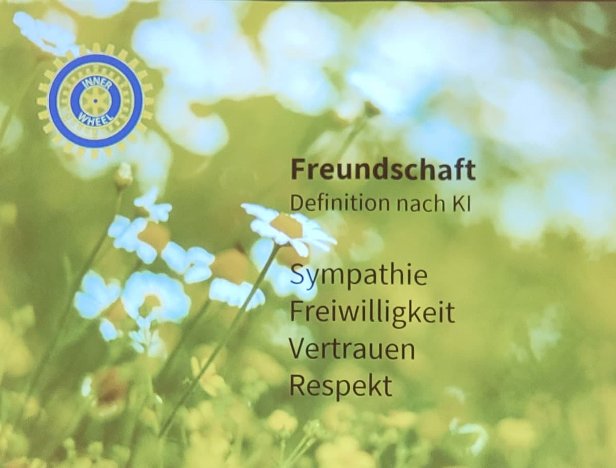 Kurzer Vortrag zum Thema Freundschaft.