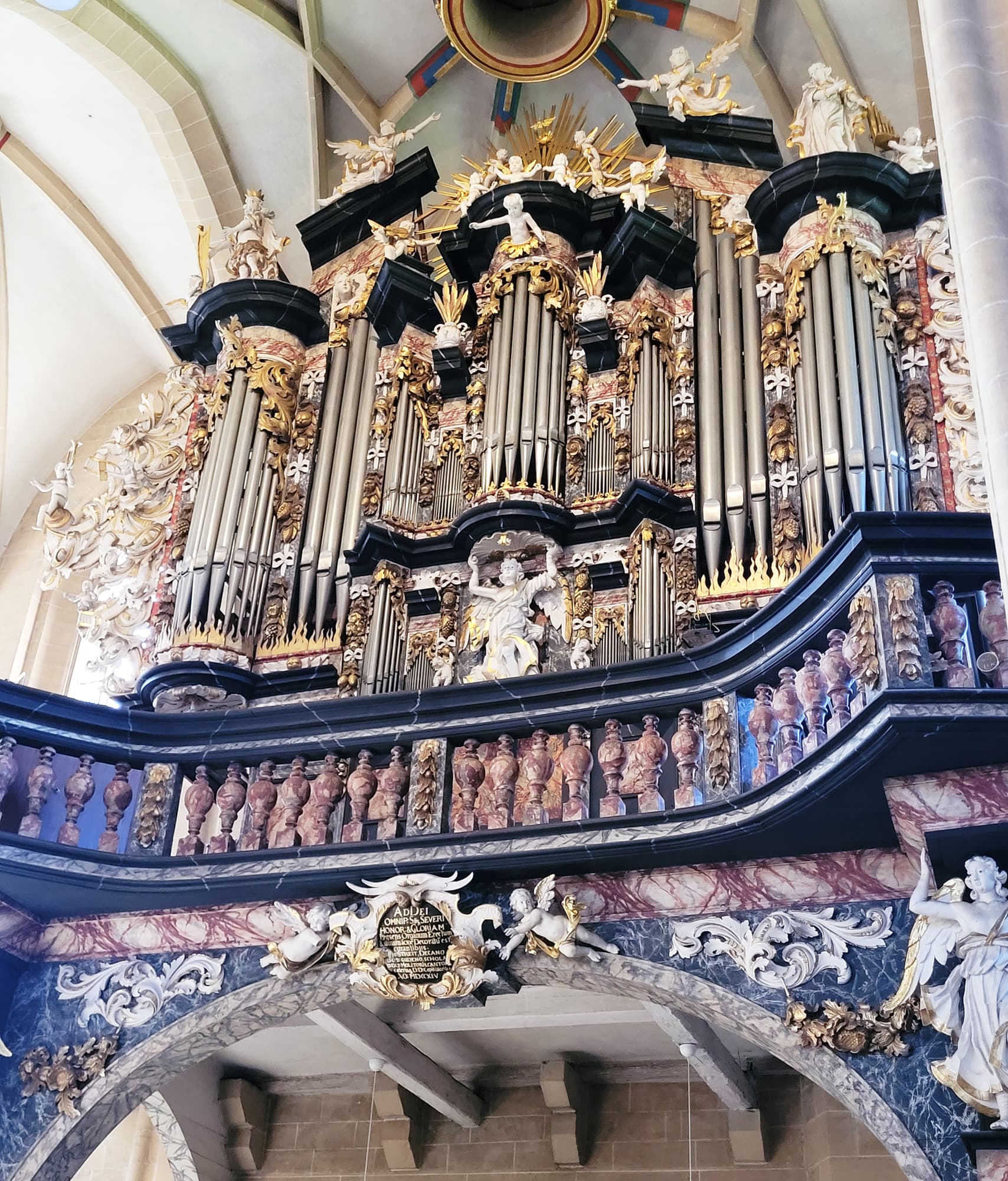 historisches Prospekt der Orgel von 1714
