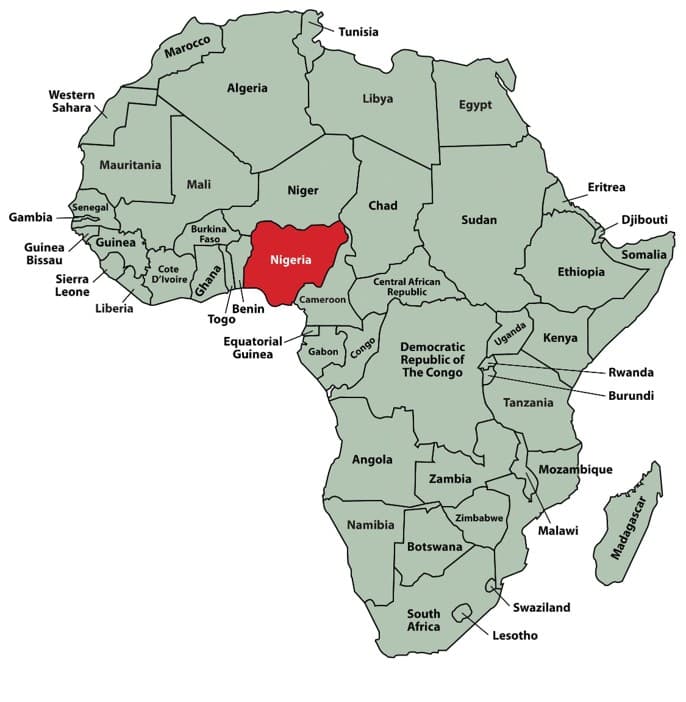 Karte von Afrika