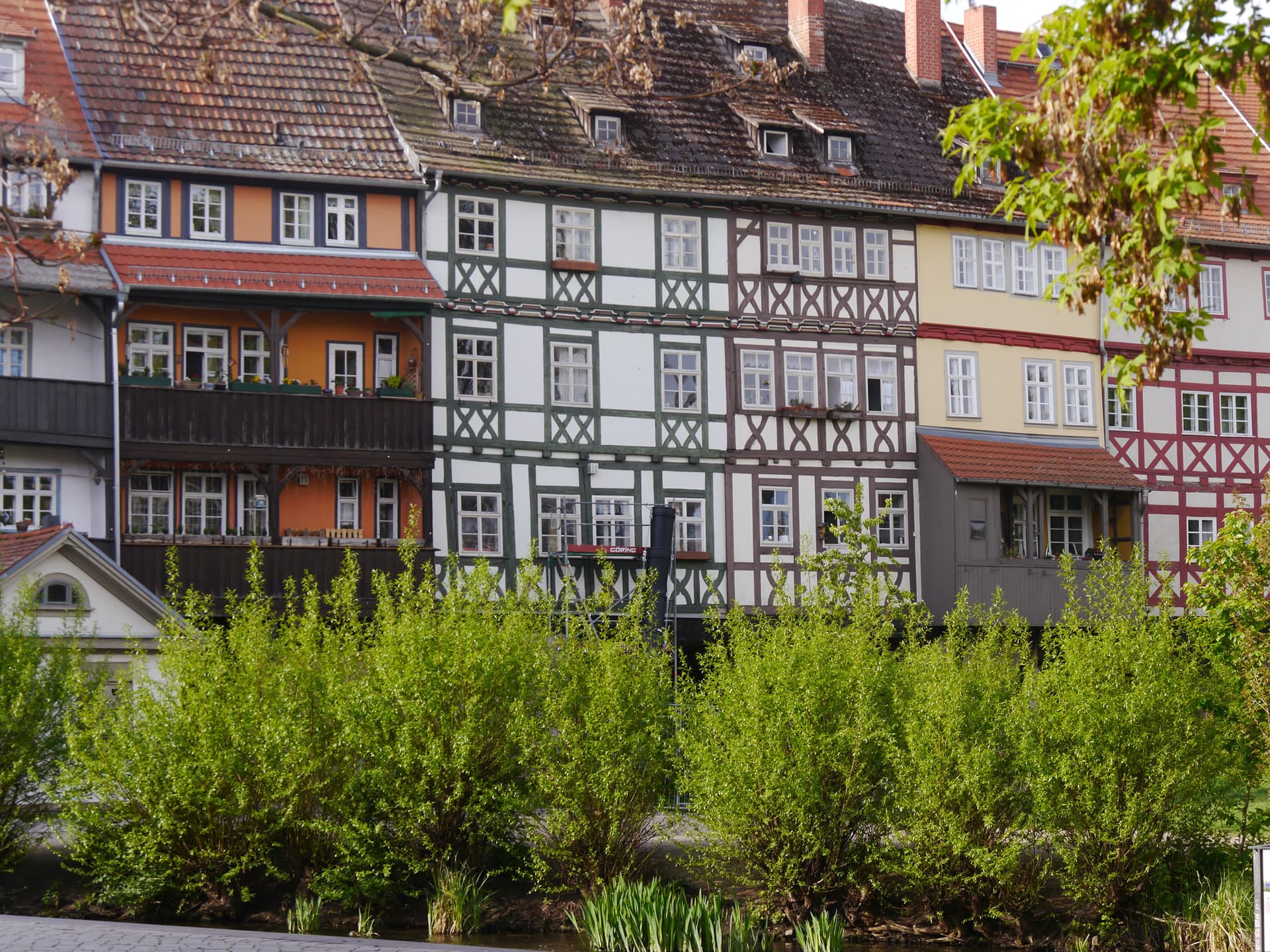 Impression aus Erfurt - die Rückseite der Krämerbrücke.