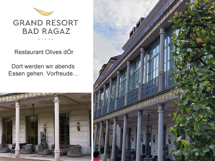 Die imposante Fassade vom Olive dòr, wo wir abends dann gemeinsam speisen werden.